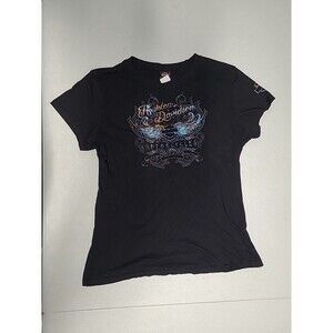 Harley-Davidson Women's Short Sleeve XL Black Ridge Runner Faribault, MN (CC23)